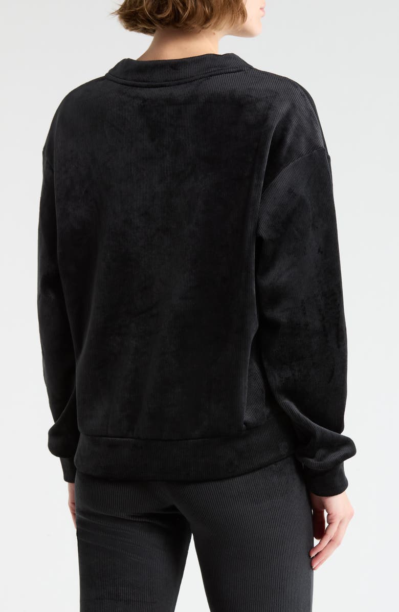 YOGALICIOUS Dreamy Rib Coffee Run Sweatshirt, Alternate, color, Black