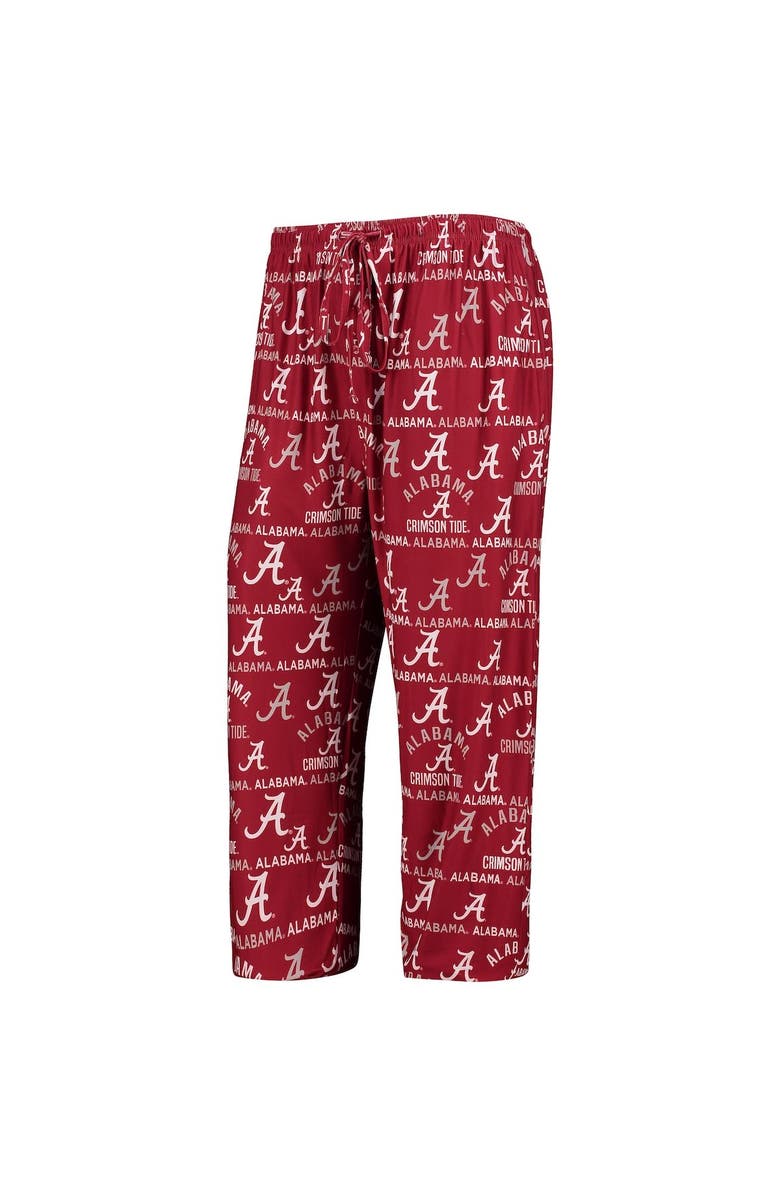CONCEPTS SPORT Men's Concepts Sport Crimson Alabama Crimson Tide Flagship Allover Print Sleep Pants, Alternate, color, 