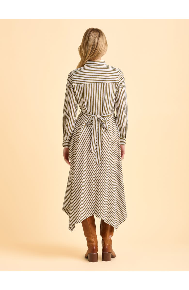 Brakeburn Forrest Long Sleeve Shirt Midi Dress, Alternate, color, Green