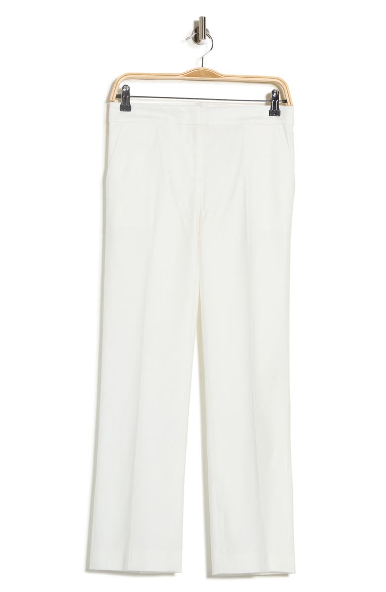 Diane von Furstenberg Calliope Linen Blend Straight Leg Pants, Main, color, White