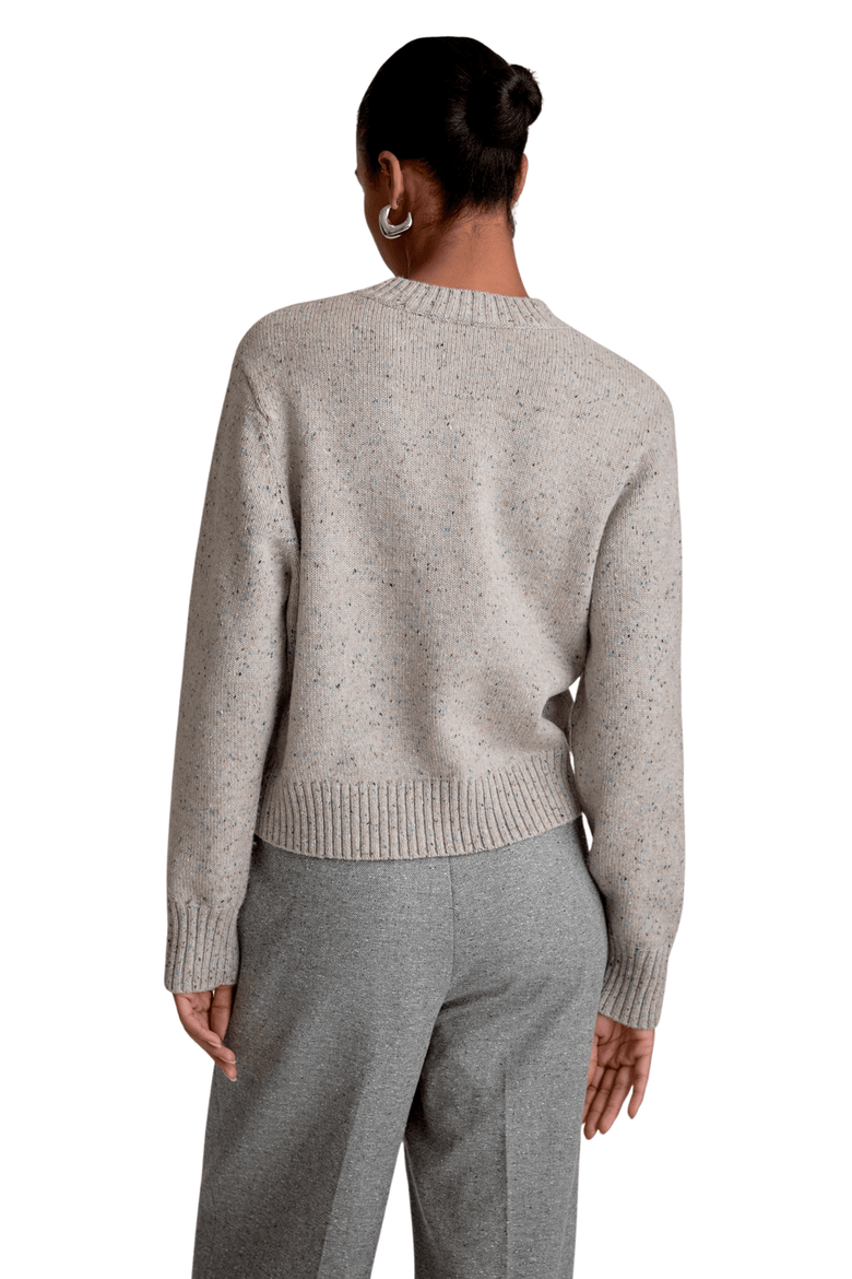 Maura Confetti Wool Sweater, Alternate, color, Cinder