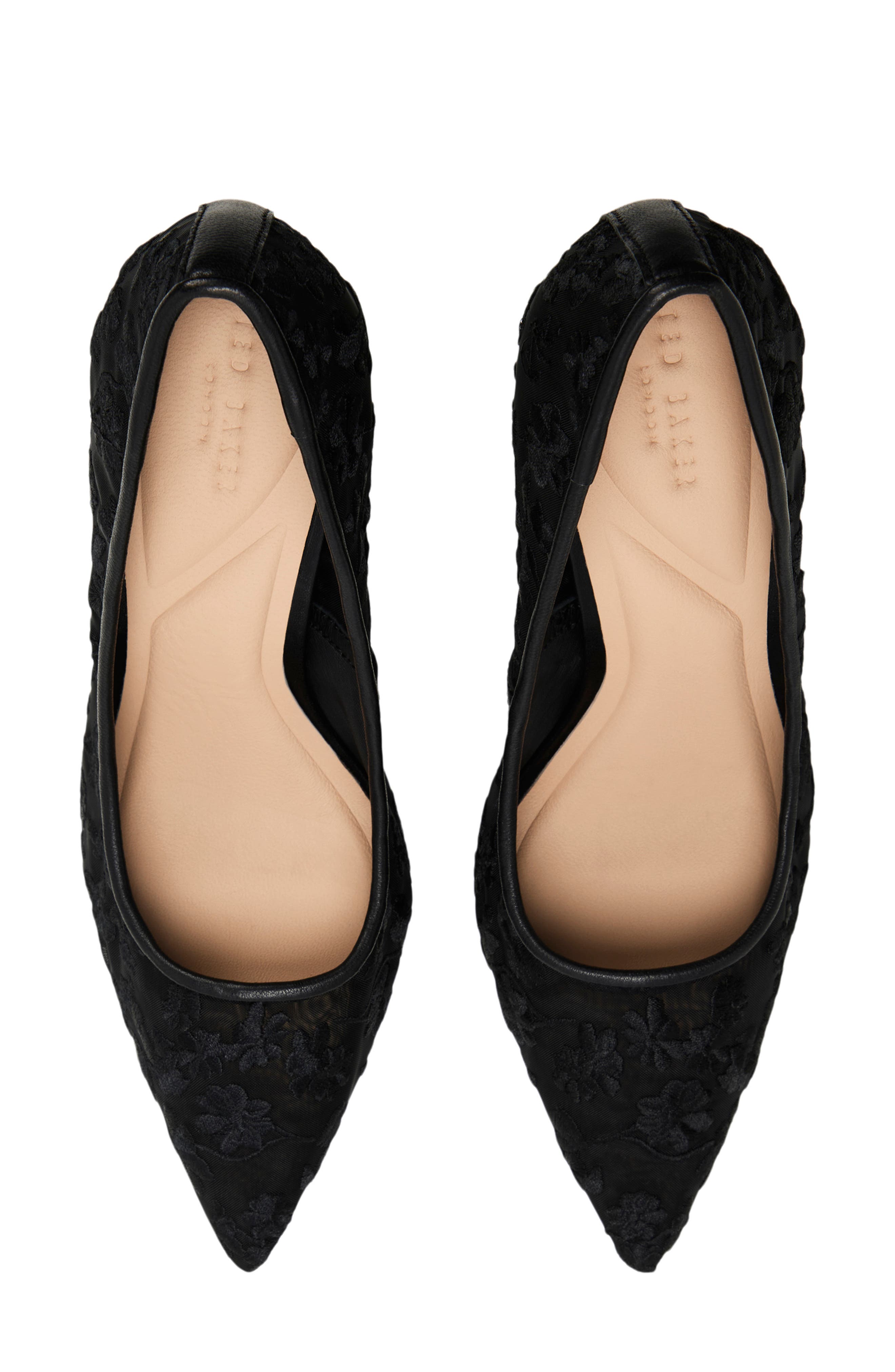 Ted Baker London Cara Icon Pointed Toe Pump, Alternate, color, Black