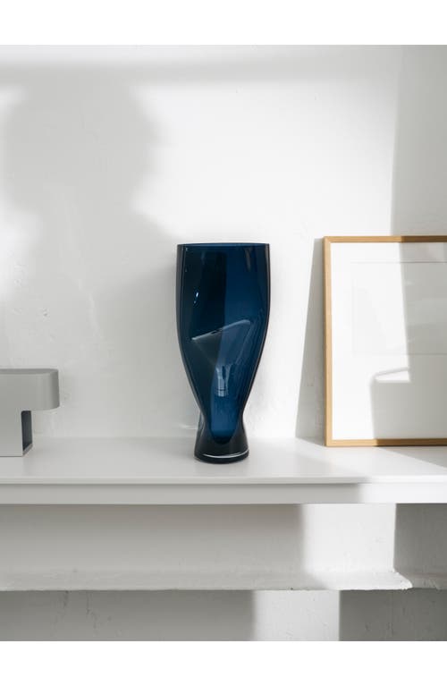 Orrefors Xl Squeeze Clear Vase In Blue