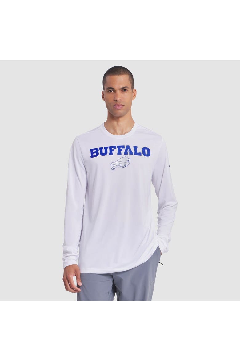 Men's Nike White Buffalo Bills 2025 Rivalries Collection Sideline Legend Dri-FIT Long Sleeve T-Shirt, Main, color, White