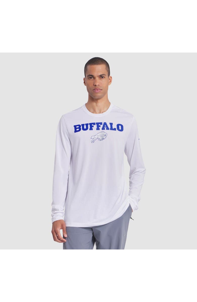 Nike Men's Nike White Buffalo Bills 2025 Rivalries Collection Sideline Legend Dri-FIT Long Sleeve T-Shirt, Main, color, White