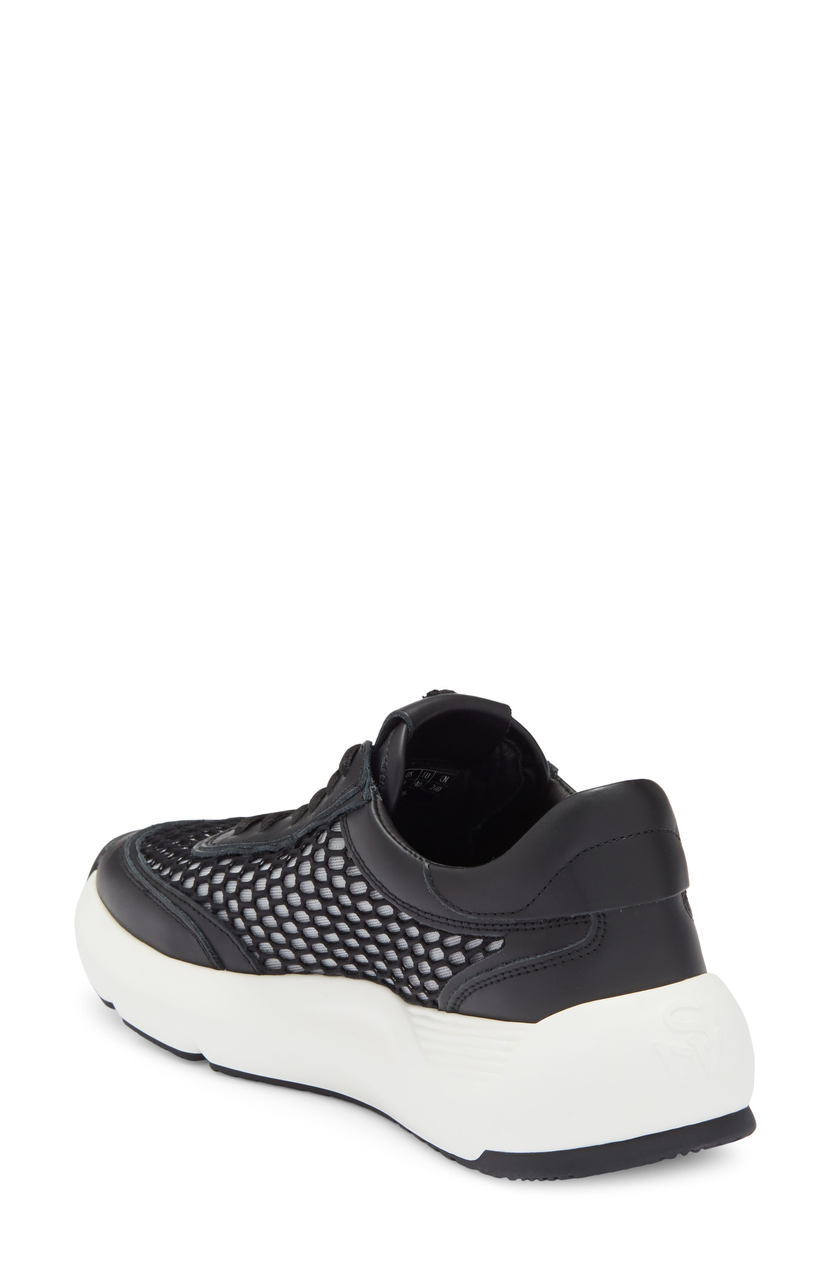 Stuart Weitzman Glide Mesh Sneaker, Alternate, color, Black