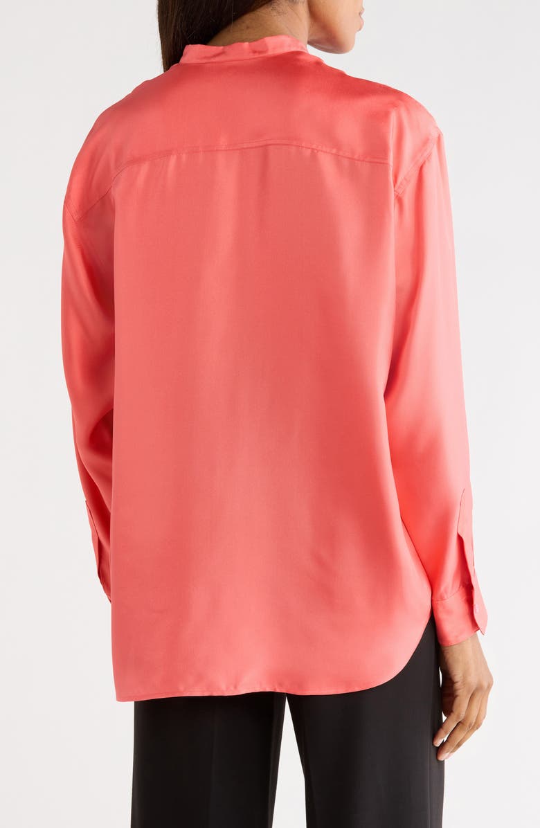Longchamp Silk Tunic Top, Alternate, color, Coral