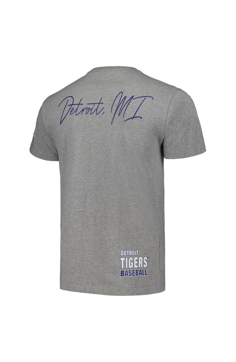 Mitchell & Ness Men's Mitchell & Ness Heather Gray Detroit Tigers Cooperstown Collection City Collection T-Shirt, Alternate, color, 