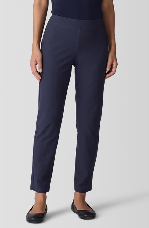 Slim Ankle Stretch Crepe Pants