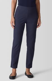 Eileen Fisher Slim Ankle Stretch Crepe Pants