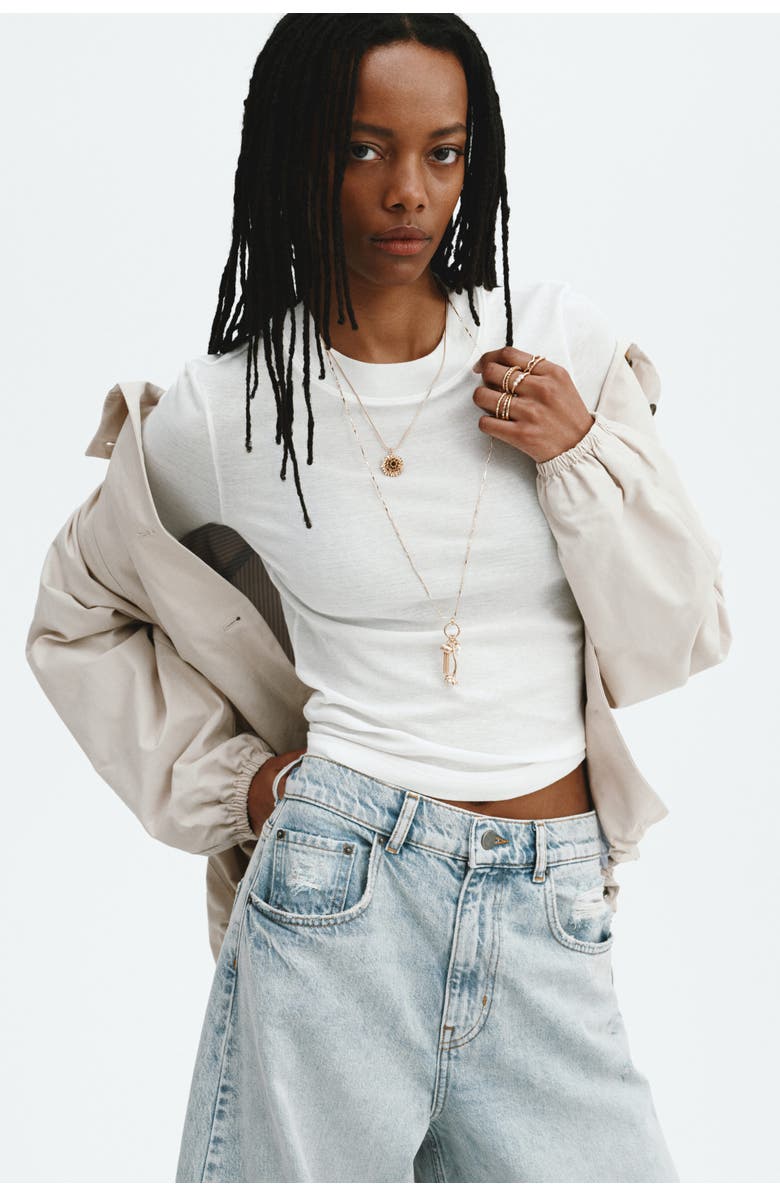 H&M Pima Cotton T-shirt, Alternate, color, White