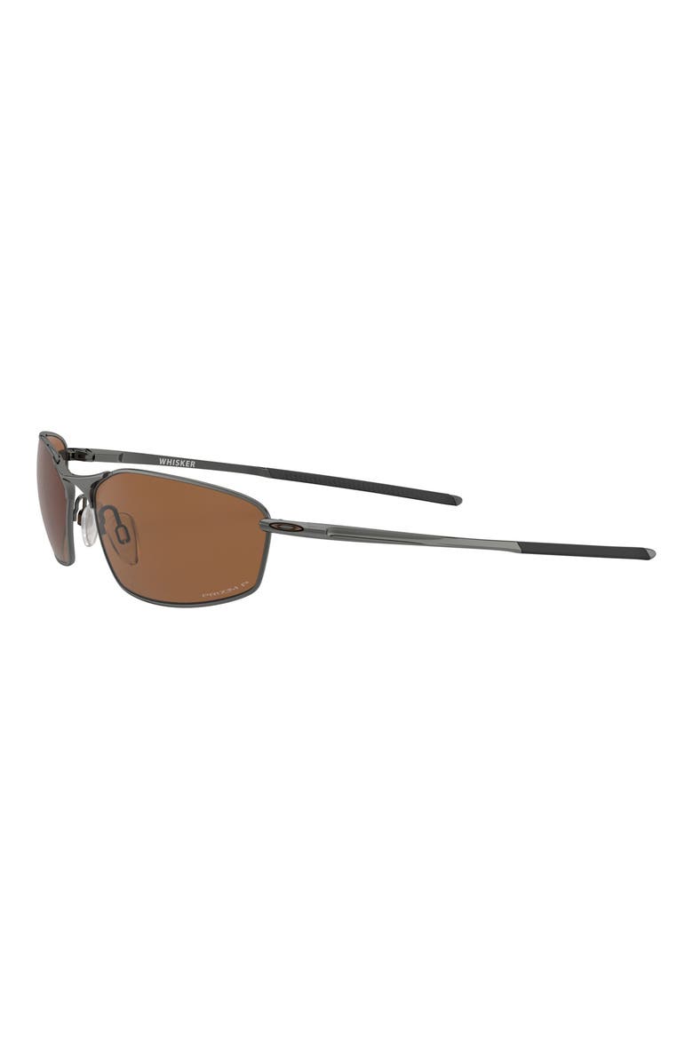 60mm Polarized Rectangle Sunglasses, Alternate, color, TUNGSTEN/ PRIZM TUNGSTEN