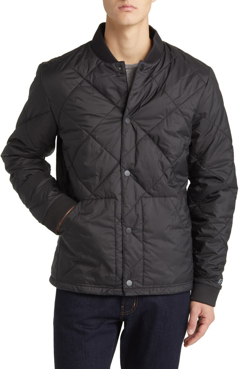tentree Diamond Quilted Water Resistant Bomber Jacket, Alternate, color,