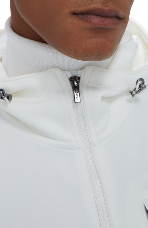 Bugatchi Hooded Long Sleeve Knit Top In White