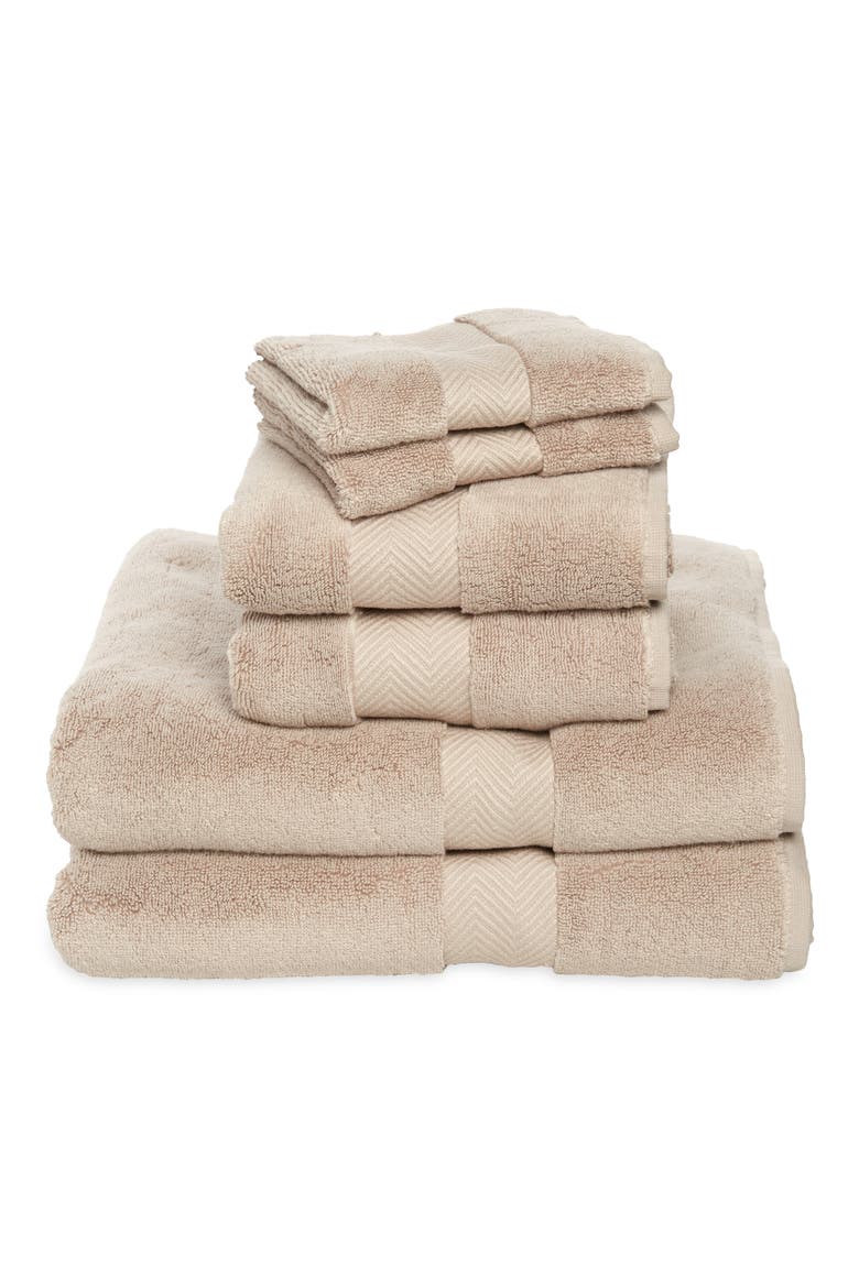 6-Piece Hydrocotton Bath Towel, Hand Towel & Washcloth Set, Main, color, GREY SPHERE