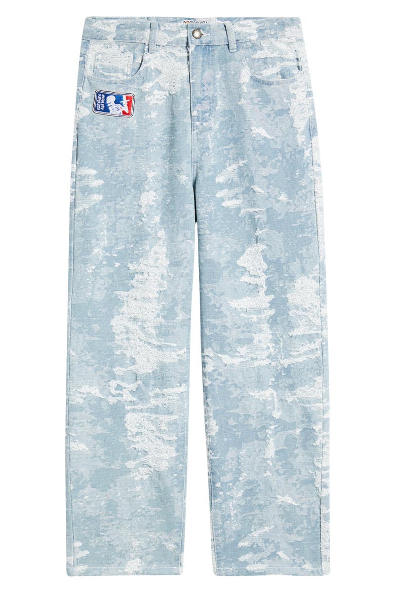 Skel/Sword Straight Leg Jeans, Alternate, color, BLUE