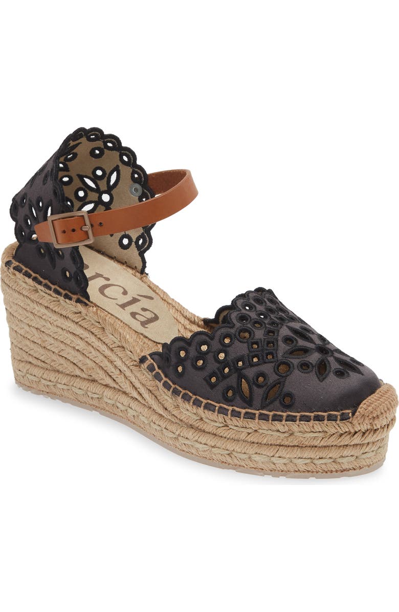 Pedro Garcia Oletta Embroidered Espadrille Platform Sandal, Main, color,
