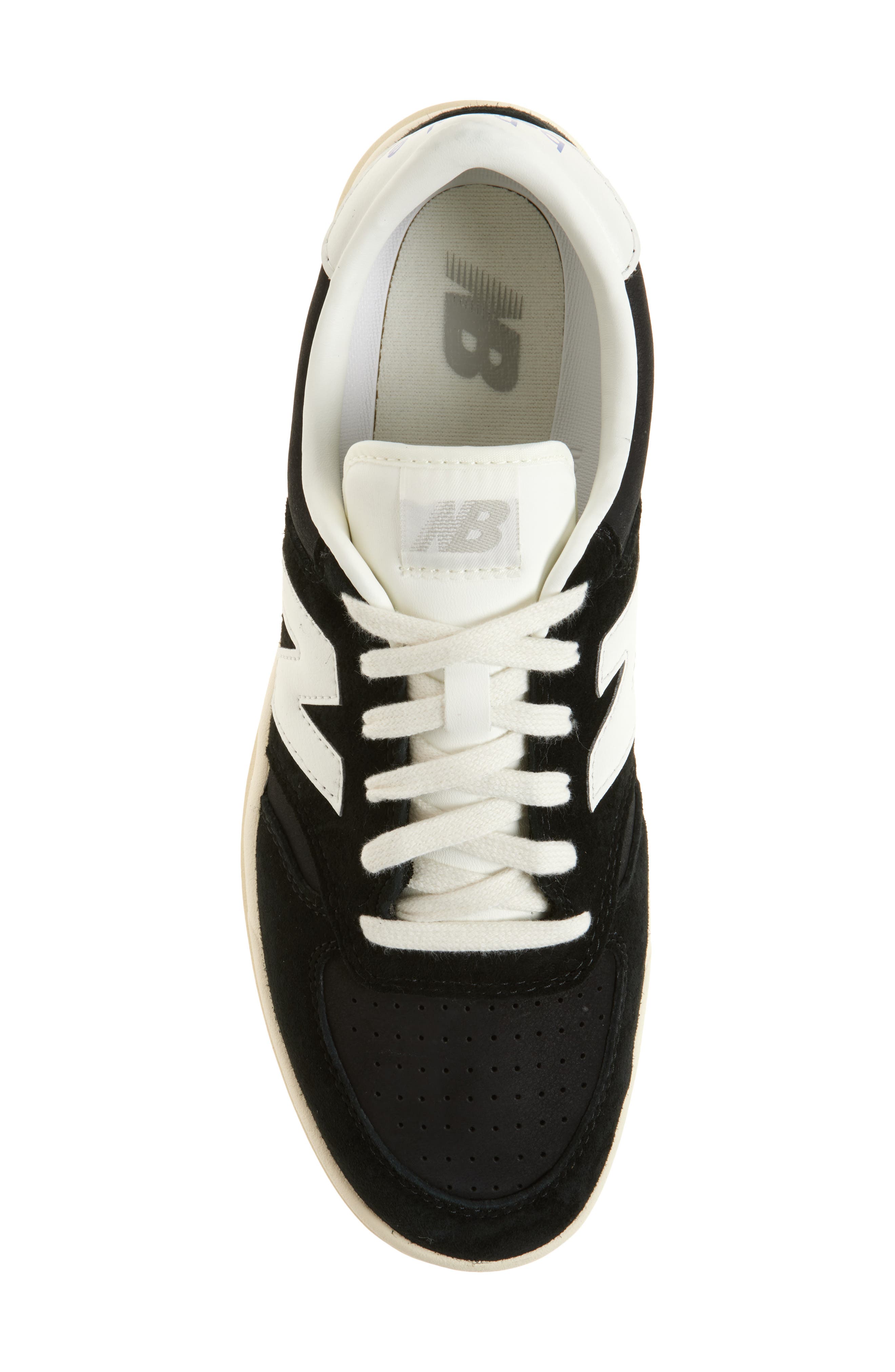 New Balance T500 Tennis Sneaker, Alternate, color, Black/ Sea Salt