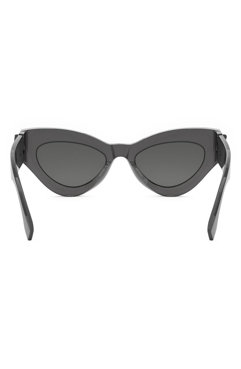 Fendi FF Diamonds 52mm Cat Eye Sunglasses, Alternate, color, Grey/ Other / Smoke