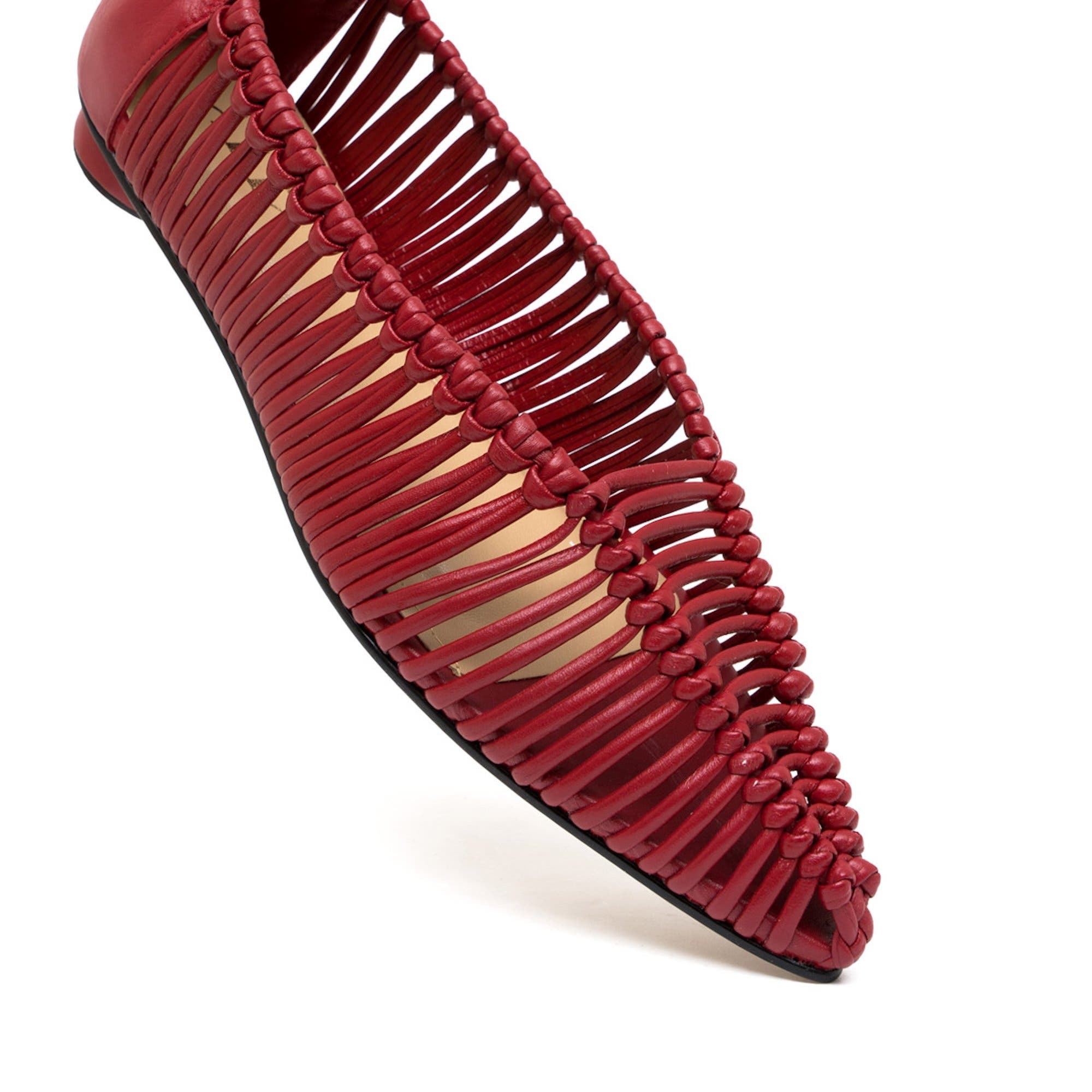 Simone Craft Flats, Alternate, color, Red