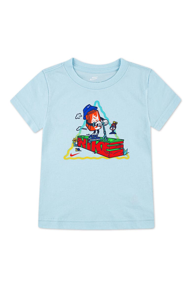 Kids' Boxy Scooter Graphic T-Shirt, Main, color, GLACIER BLUE