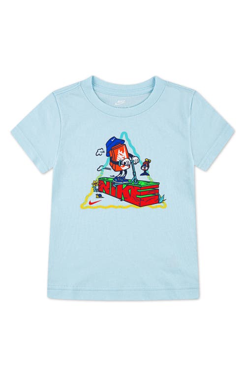 Nike Little Boys Boxy Scooter Graphic T-shirt In Blue