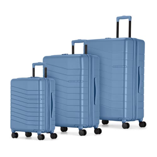 Bugatti Munich 3 Piece Hardside Luggage Set With Expansion In Blue
