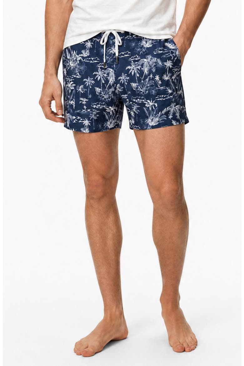 Stretch Volley Swim Trunks, Main, color, MARINE MULTI