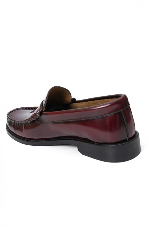 Menina Step Mila Leather Penny Loafer In Burgundy