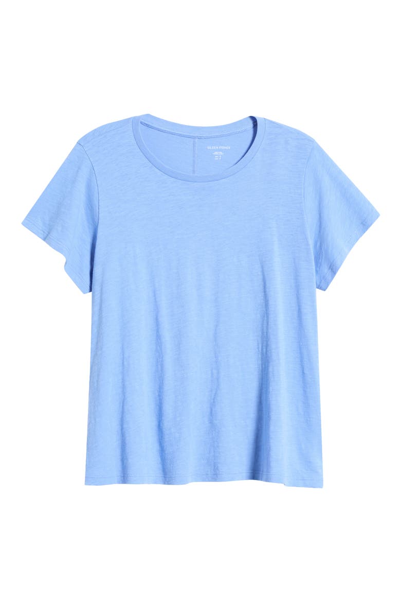 Crewneck Organic Cotton T-Shirt, Alternate, color, CORNFLOWER