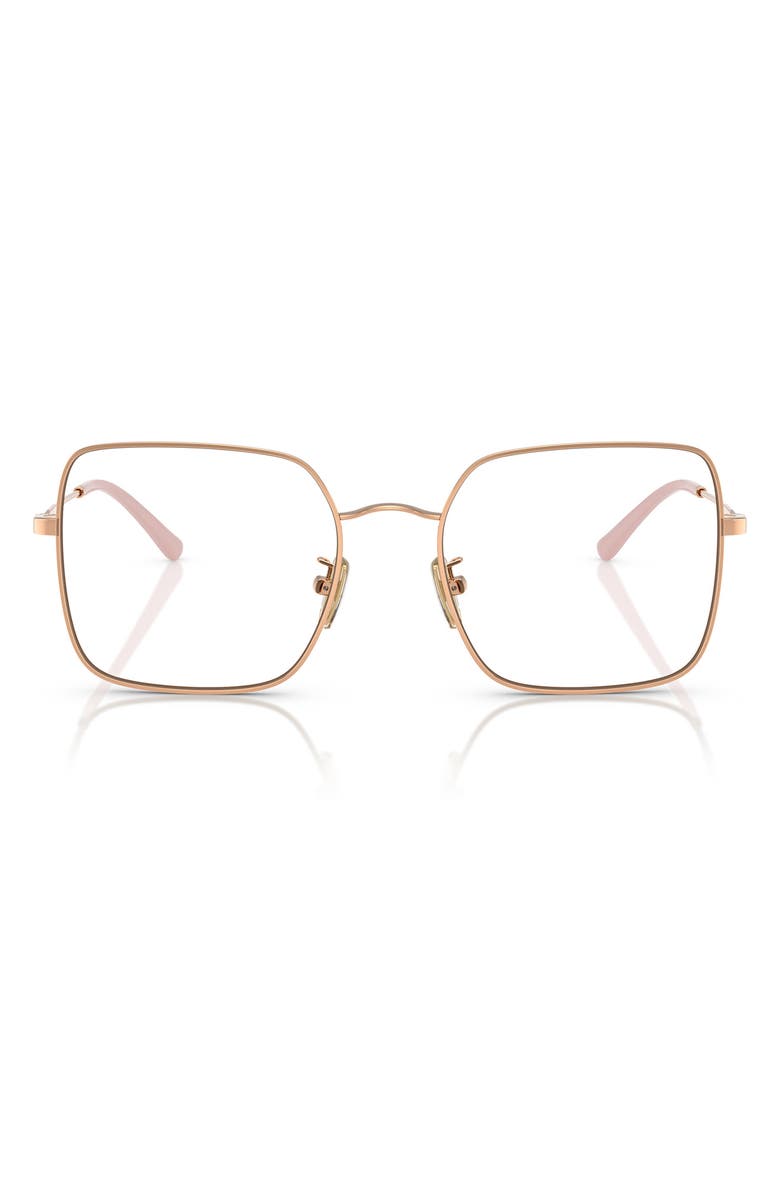 VOGUE 54mm Square Optical Glasses, Main, color, Rose Gold