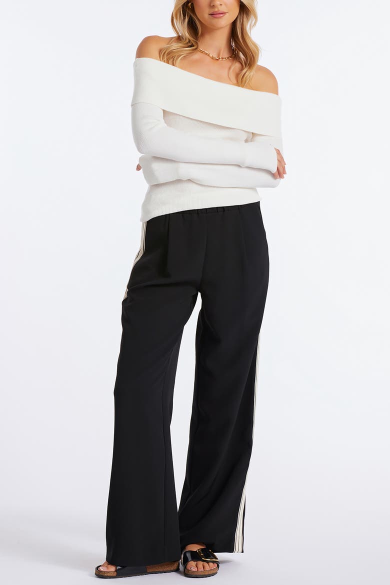 Blaine Off Shoulders Sweater, Alternate, color, White