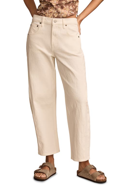 Lucky Brand Barrel Leg Jeans In White Lies Wash