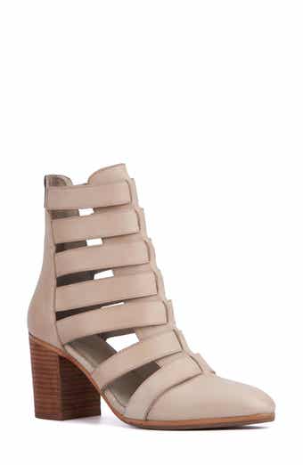 VINTAGE FOUNDRY Vivi Caged Block Heel Bootie