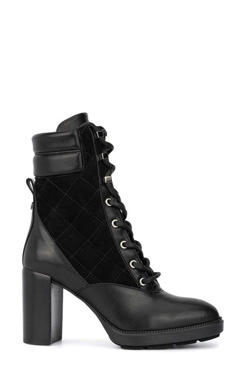 Aquatalia Iole Quilted Lace-up Bootie In Black