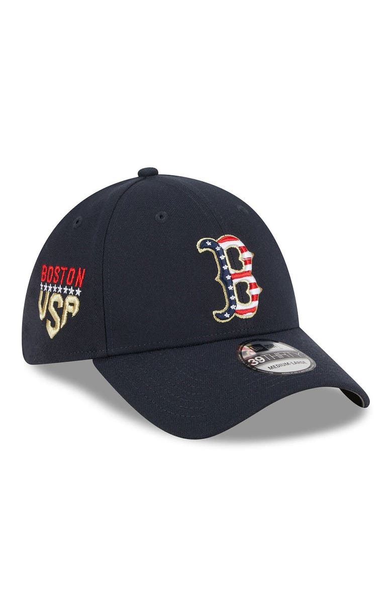 New Era Men's New Era  Navy Boston Red Sox 2023 Fourth of July 39THIRTY Flex Fit Hat, Main, color, 