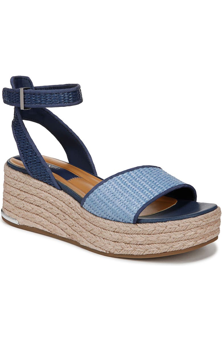 Franco Sarto Tiffany Platform Wedge Sandal, Main, color, Blue