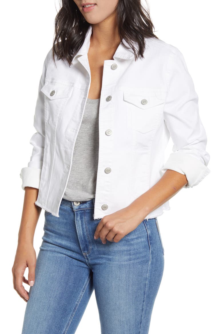 Ella Denim Jacket, Main, color, WHITE
