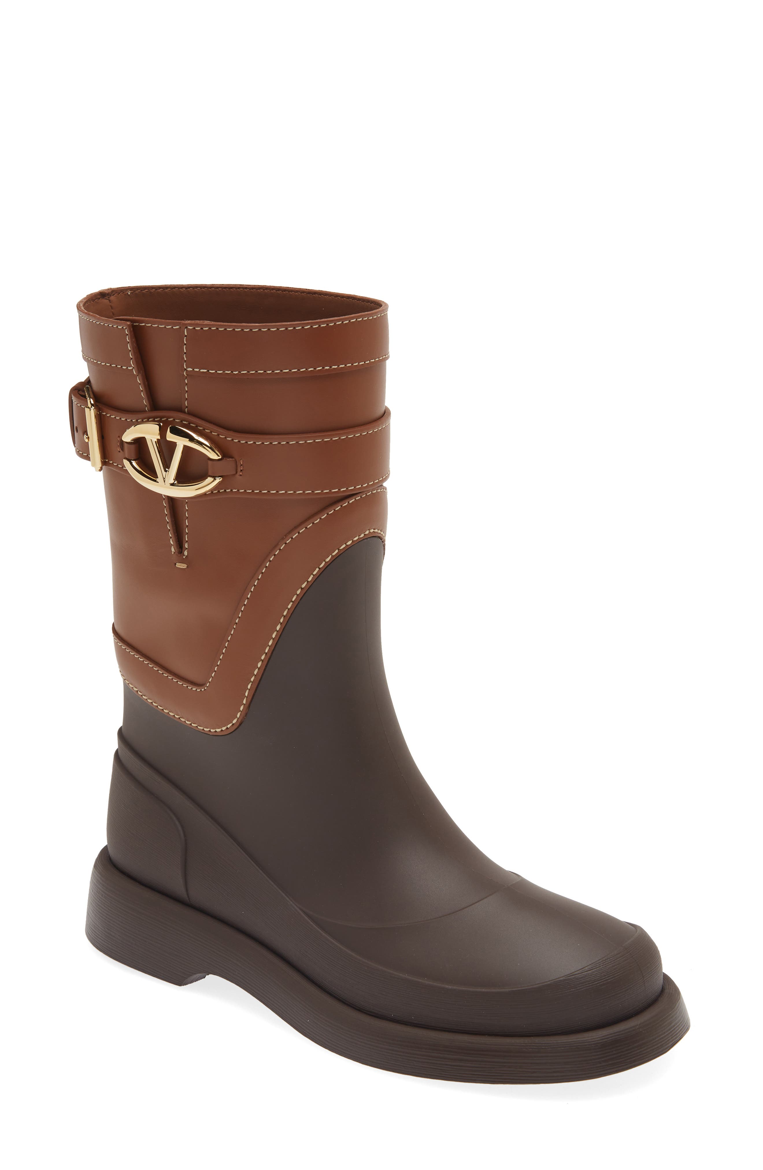 Valentino Garavani VLOGO Bold Short Rain Boot, Main, color, 