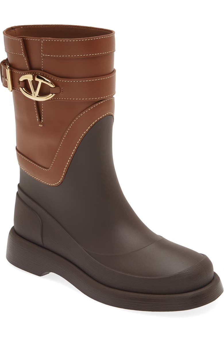 Valentino Garavani VLOGO Bold Short Rain Boot, Main, color,