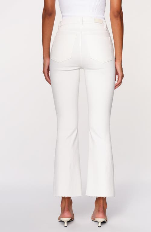 Dl1961 Bridget Instasculpt Raw Hem Ankle Bootcut Jeans In White Dl Airbrushed