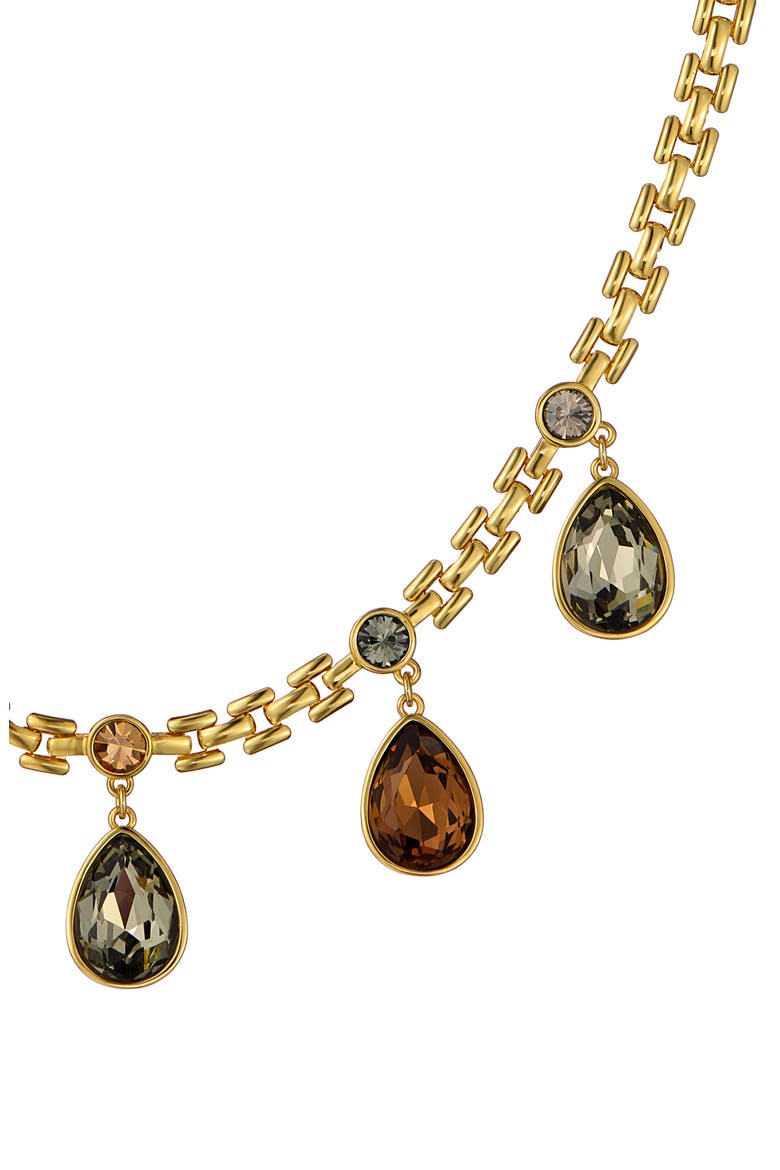 Davina Crystal Drop Necklace, Alternate, color, GOLD TONE/ TOPAZ CRYSTAL