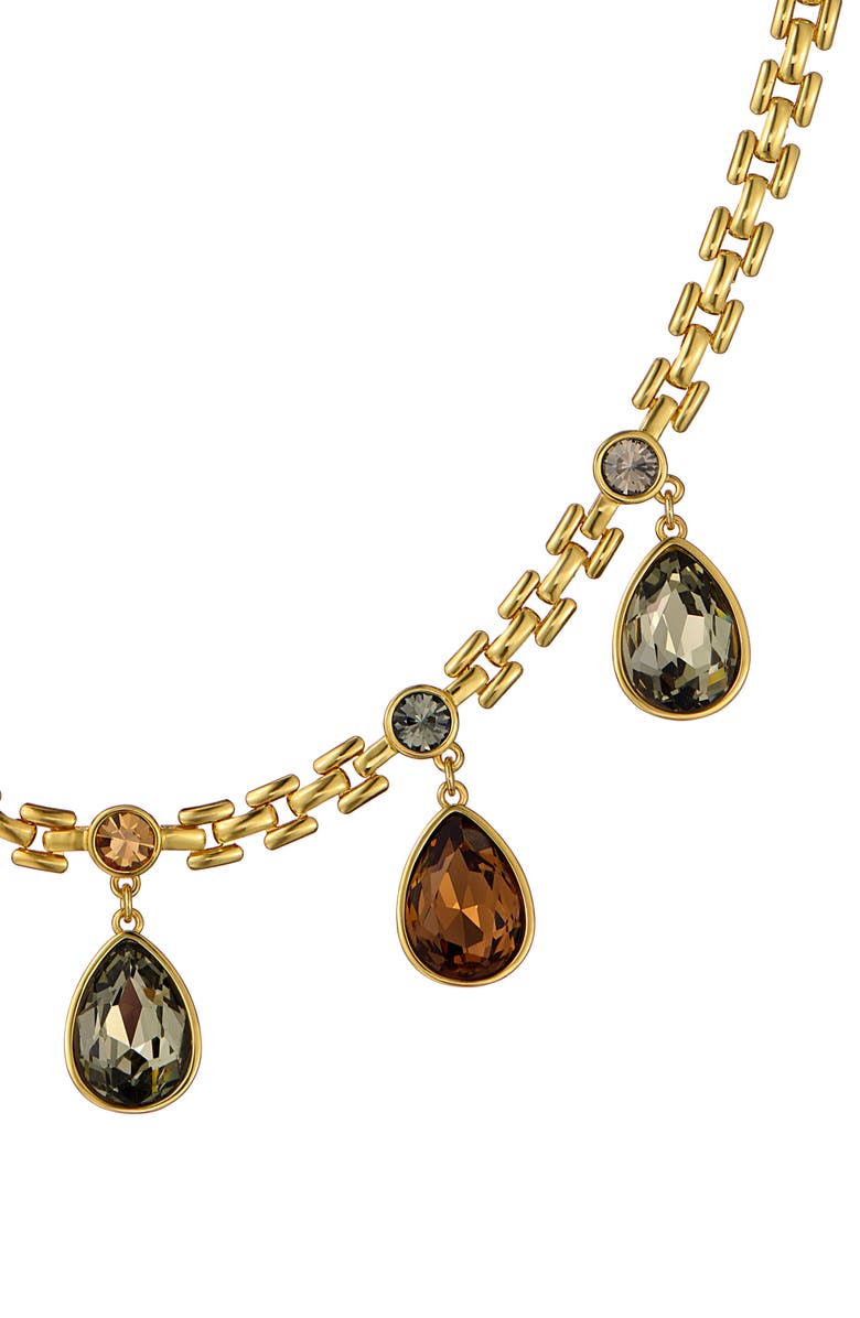 Ted Baker Davina Crystal Drop Necklace, Alternate, color, Gold Tone/ Topaz Crystal