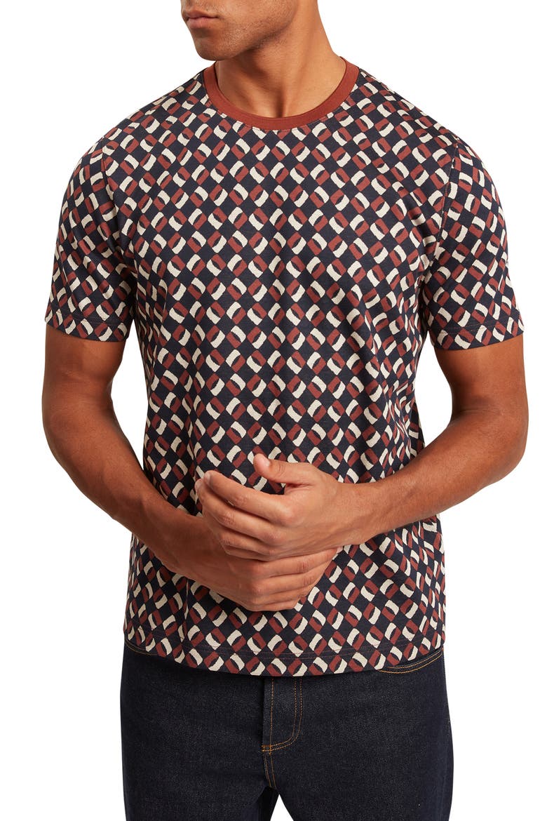 Neeriss Mercerised Cotton T-Shirt, Main, color, MAROON