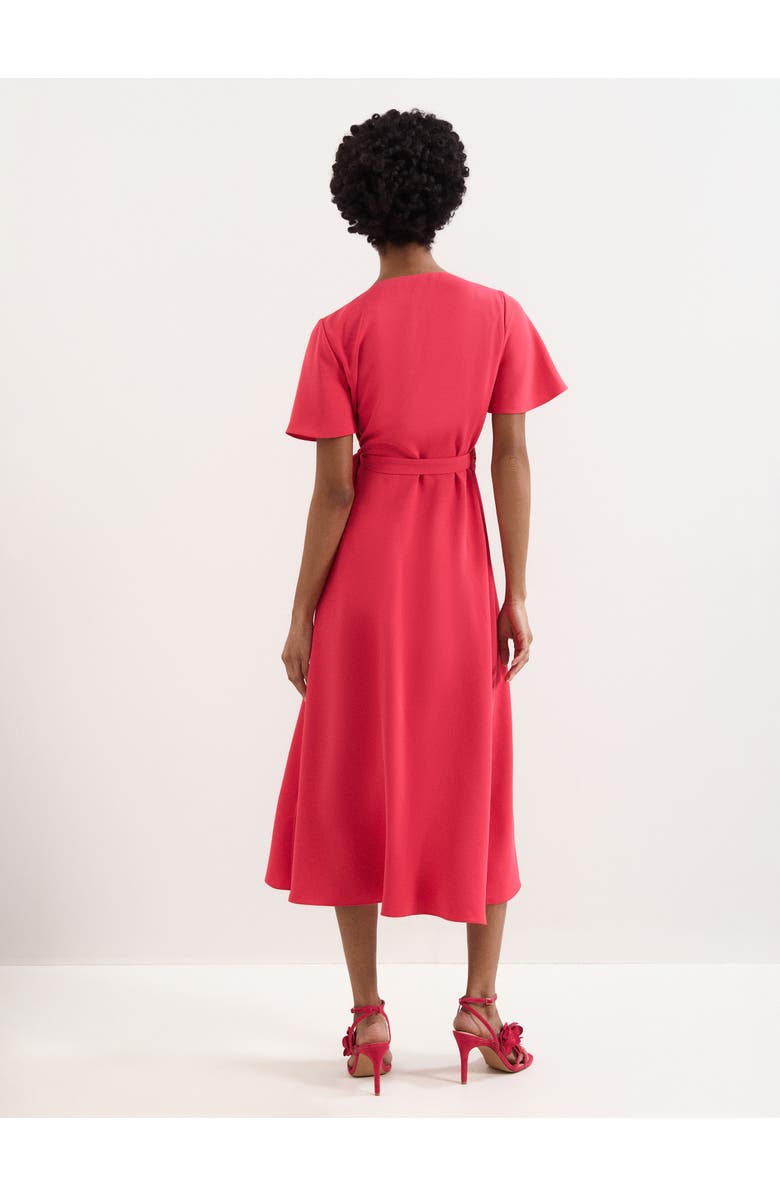 Phase Eight Julissa Short Sleeve Wrap Midi Dress, Alternate, color, Pink