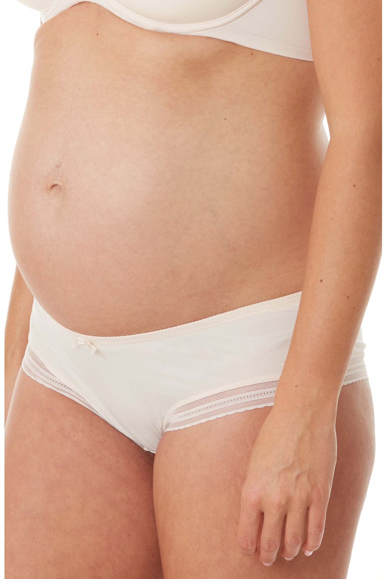 Milk Seamless Low Waist Maternity Briefs, Main, color, BLUSH