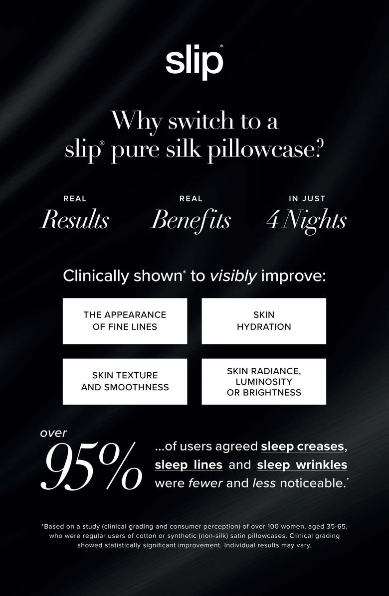 slip Pure Silk Pillowcase, Alternate, color, Black