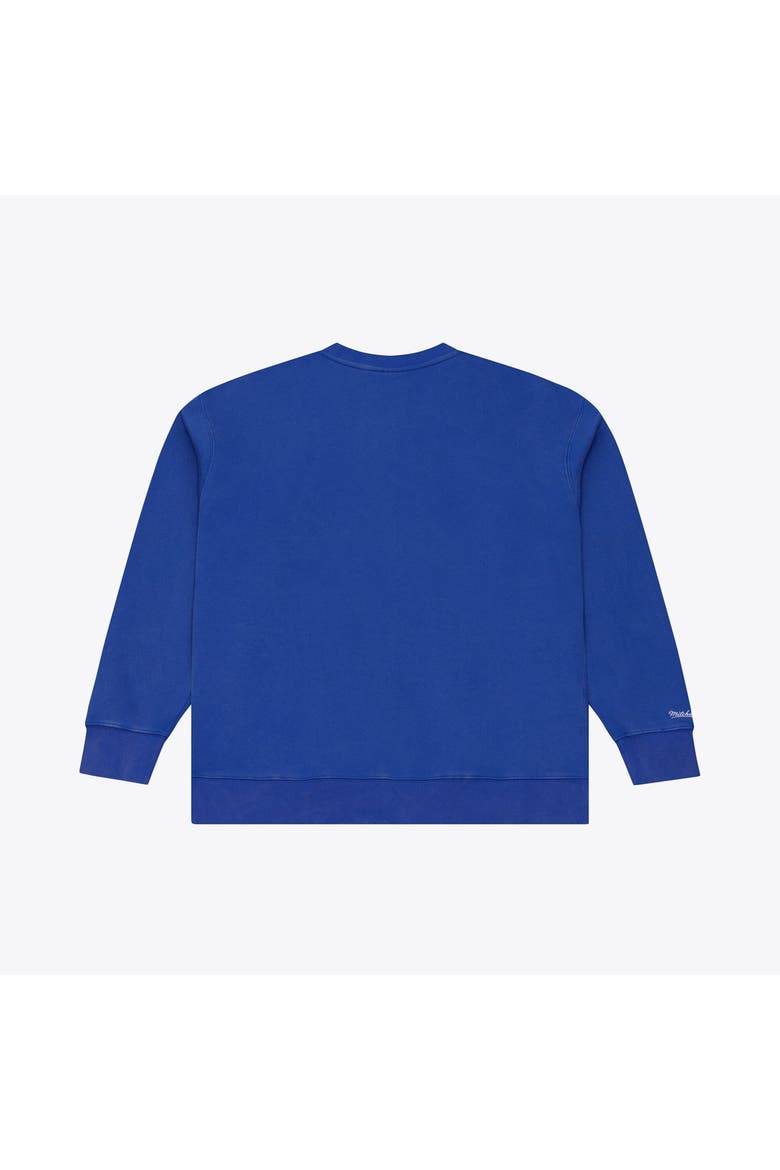 Men's Mitchell & Ness Royal Seattle Seahawks Core Essentials Micro Logo Fleece Sweatshirt, Alternate, color, Royal