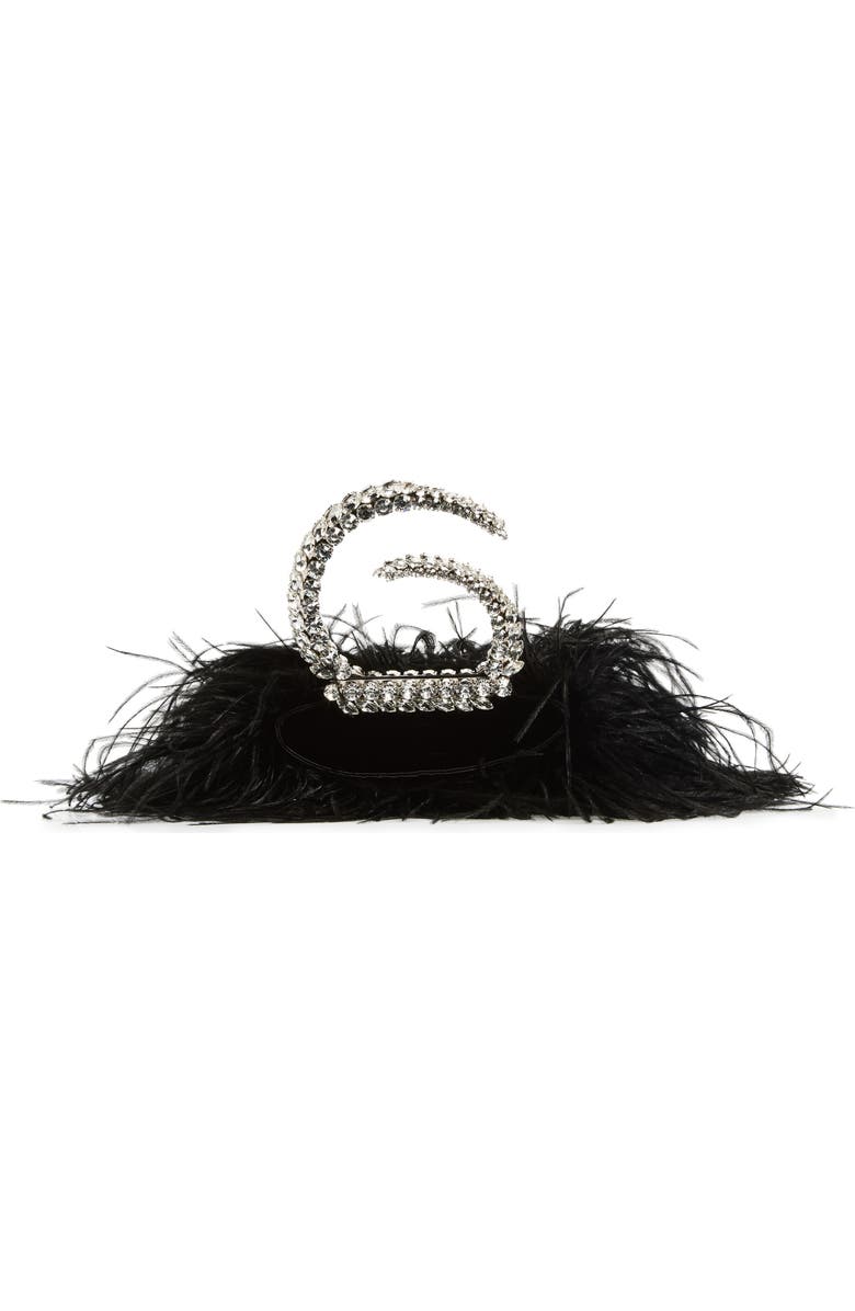 L’alingi Karma Feather Crystal Top Handle Bag, Alternate, color, Black