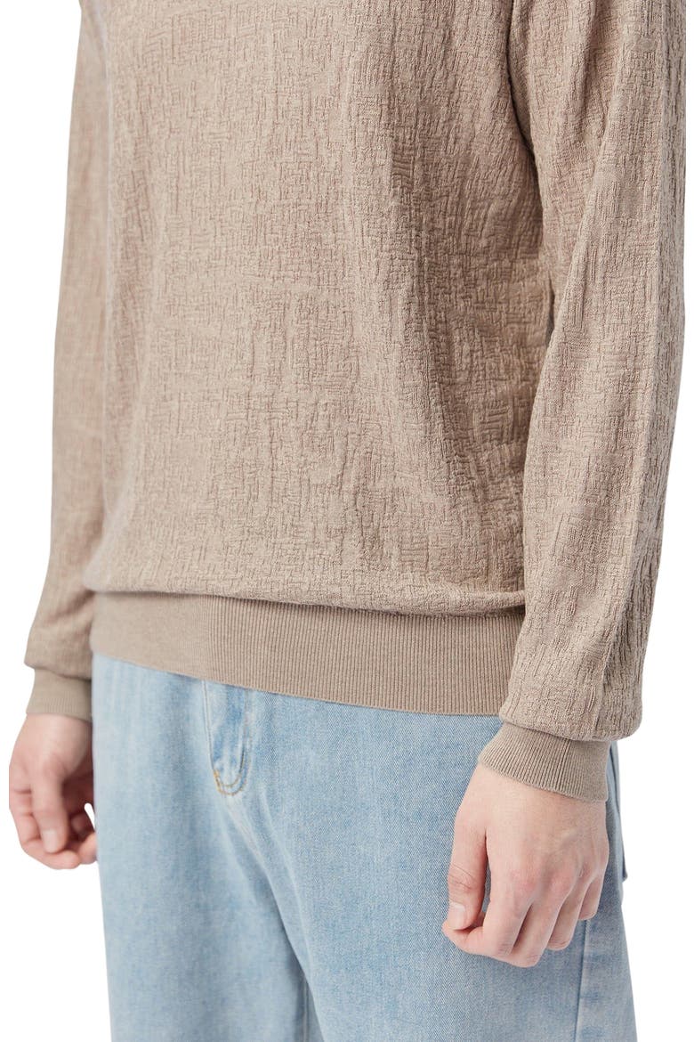Lightweight Silk Cashmere Textured Sweater, Alternate, color, nomad